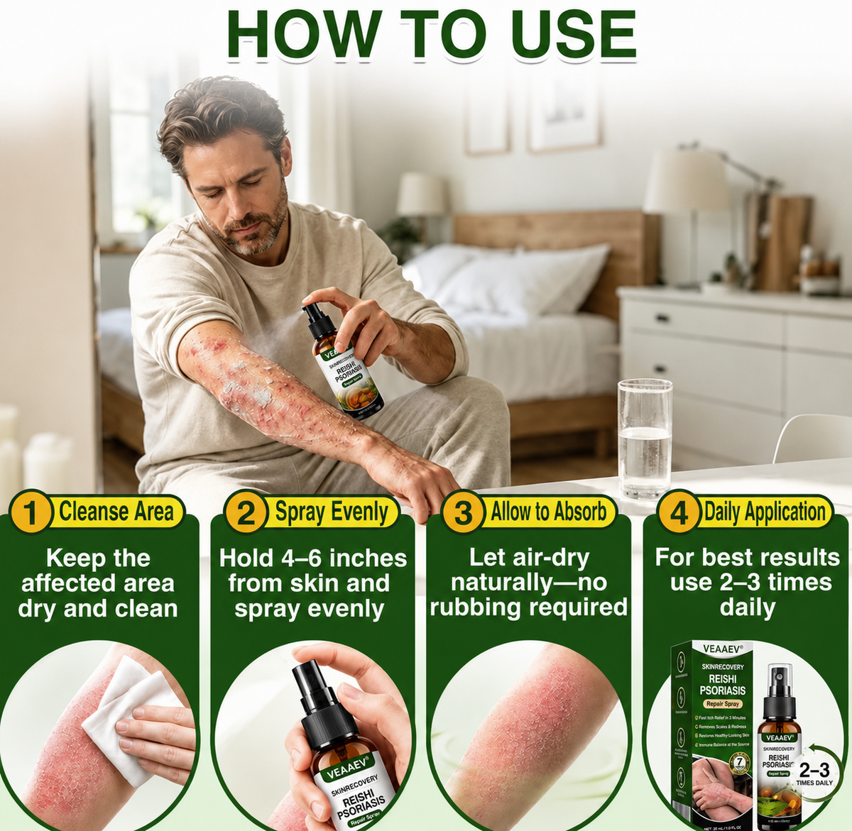 VEAAEV® SkinRecovery Reishi Botanical Skin Comfort Spray