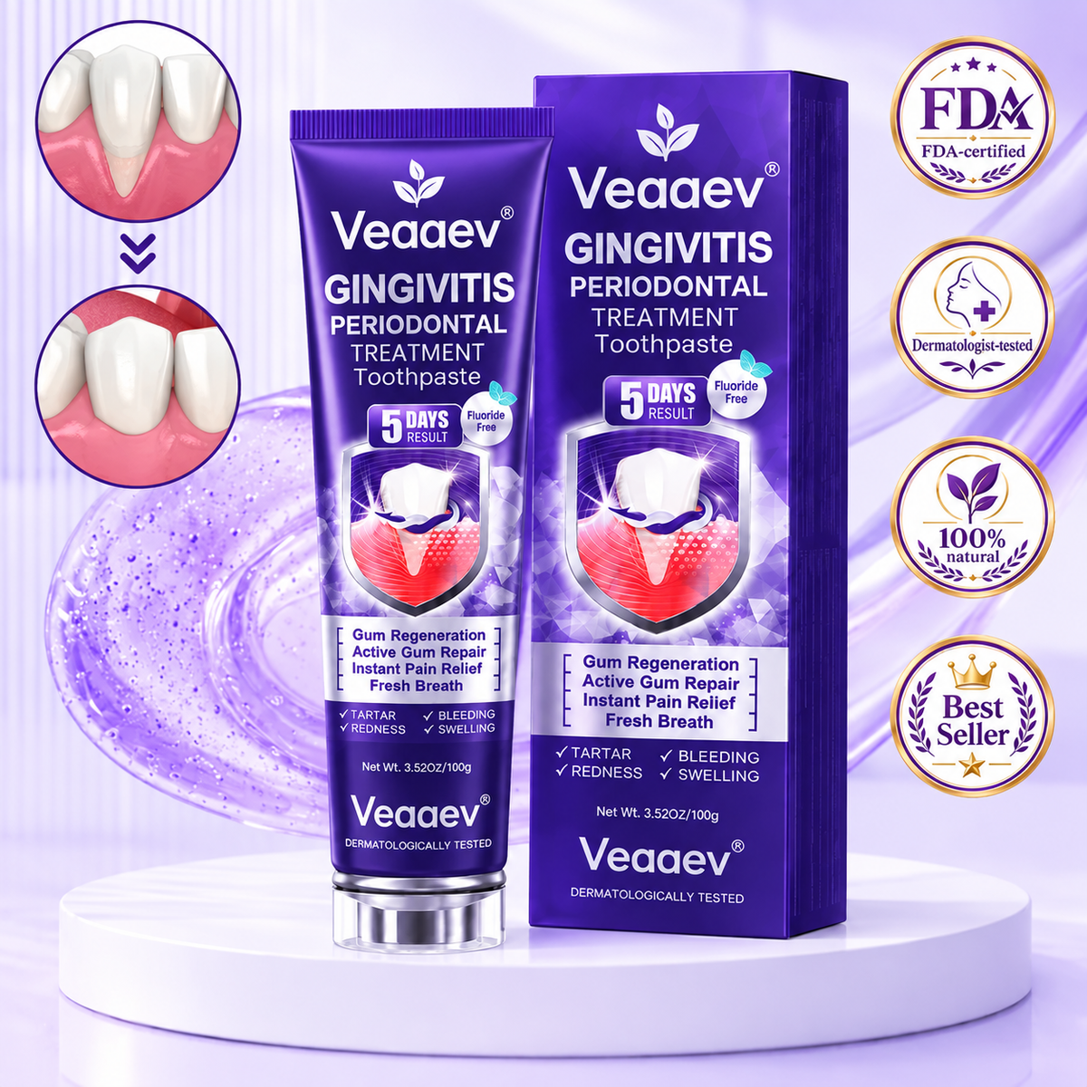 VEAAEV®  Bee Venom Gingivitis & Periodontitis Treatment Toothpaste