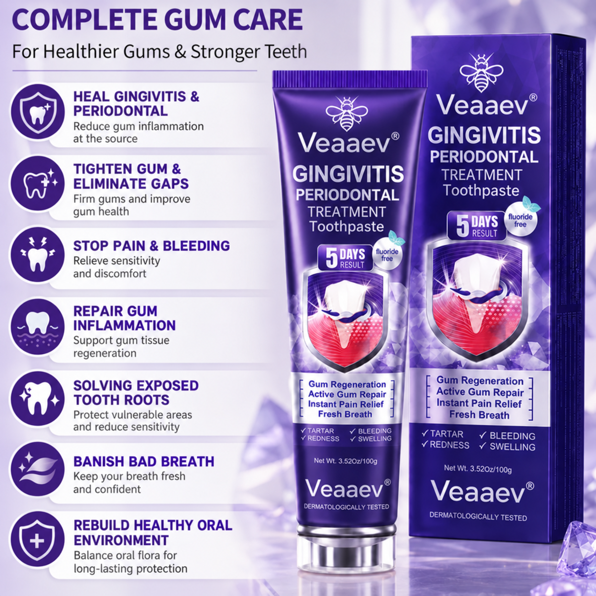 VEAAEV®  Bee Venom Gingivitis & Periodontitis Treatment Toothpaste
