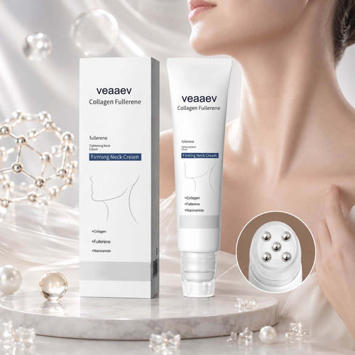 Roller Massage Neck Cream 🧴 Collagen & Hyaluronic Acid | Firms Neck, Reduces Wrinkles & Double Chin