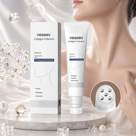 Roller Massage Neck Cream 🧴 Collagen & Hyaluronic Acid | Firms Neck, Reduces Wrinkles & Double Chin
