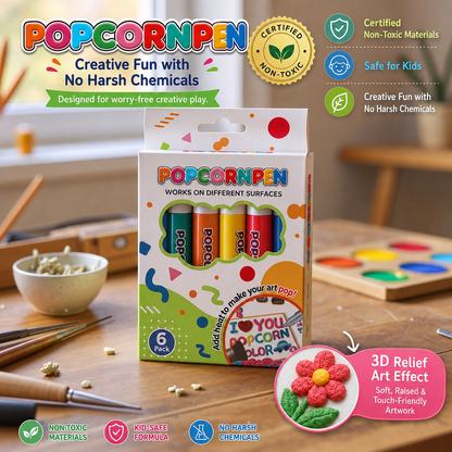 🖍️🎁🔮Magic Pen – Draw 3D with one stroke!🎄 DIY Bubble Popcorn Drawing Pens🔥