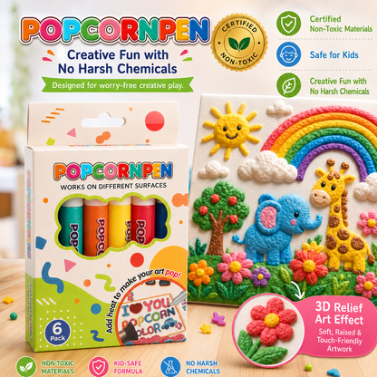 🖍️🎁🔮Magic Pen – Draw 3D with one stroke!🎄 DIY Bubble Popcorn Drawing Pens🔥