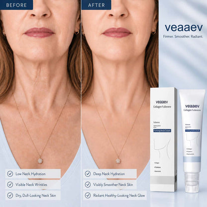 Roller Massage Neck Cream 🧴 Collagen & Hyaluronic Acid | Firms Neck, Reduces Wrinkles & Double Chin