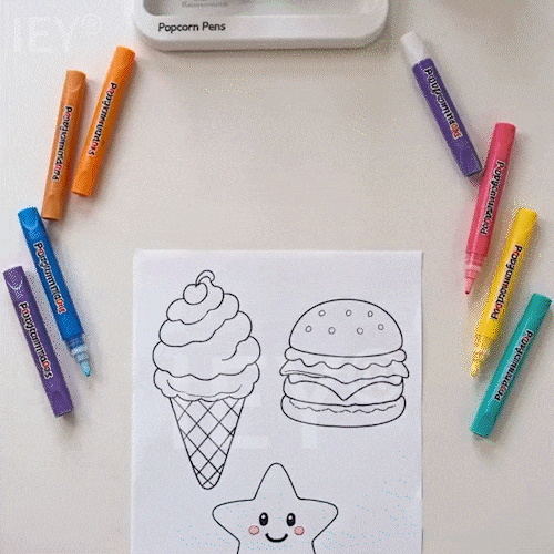 🖍️🎁🔮Magic Pen – Draw 3D with one stroke!🎄 DIY Bubble Popcorn Drawing Pens🔥
