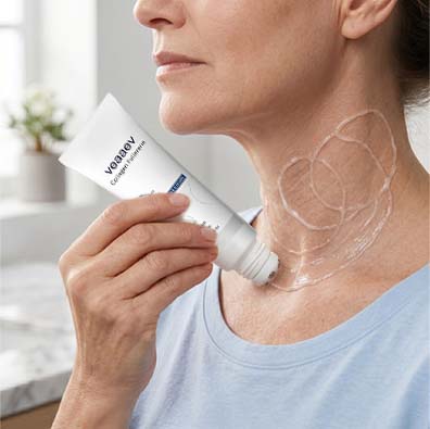 Roller Massage Neck Cream 🧴 Collagen & Hyaluronic Acid | Firms Neck, Reduces Wrinkles & Double Chin