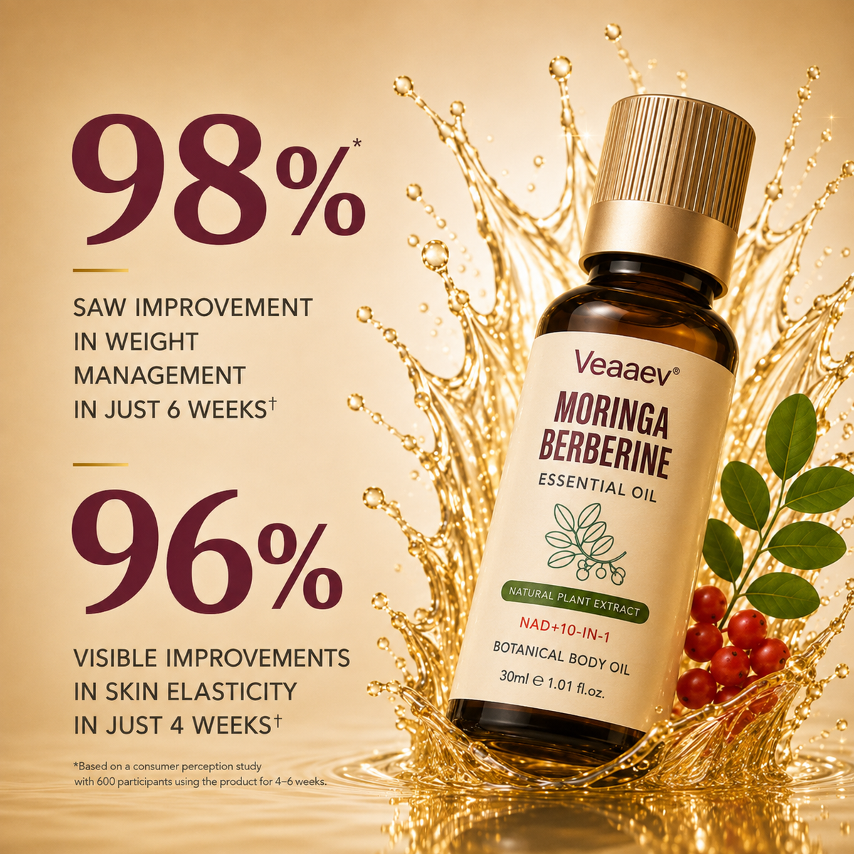 ✨ Glow Starts Here 🌿 NEW & UPGRADED Moringa Berberine Body Oil