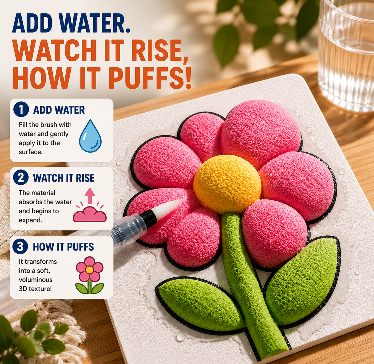 VEAAEV® Magic ✨3D Puff-Effect Textured Paper ✈️