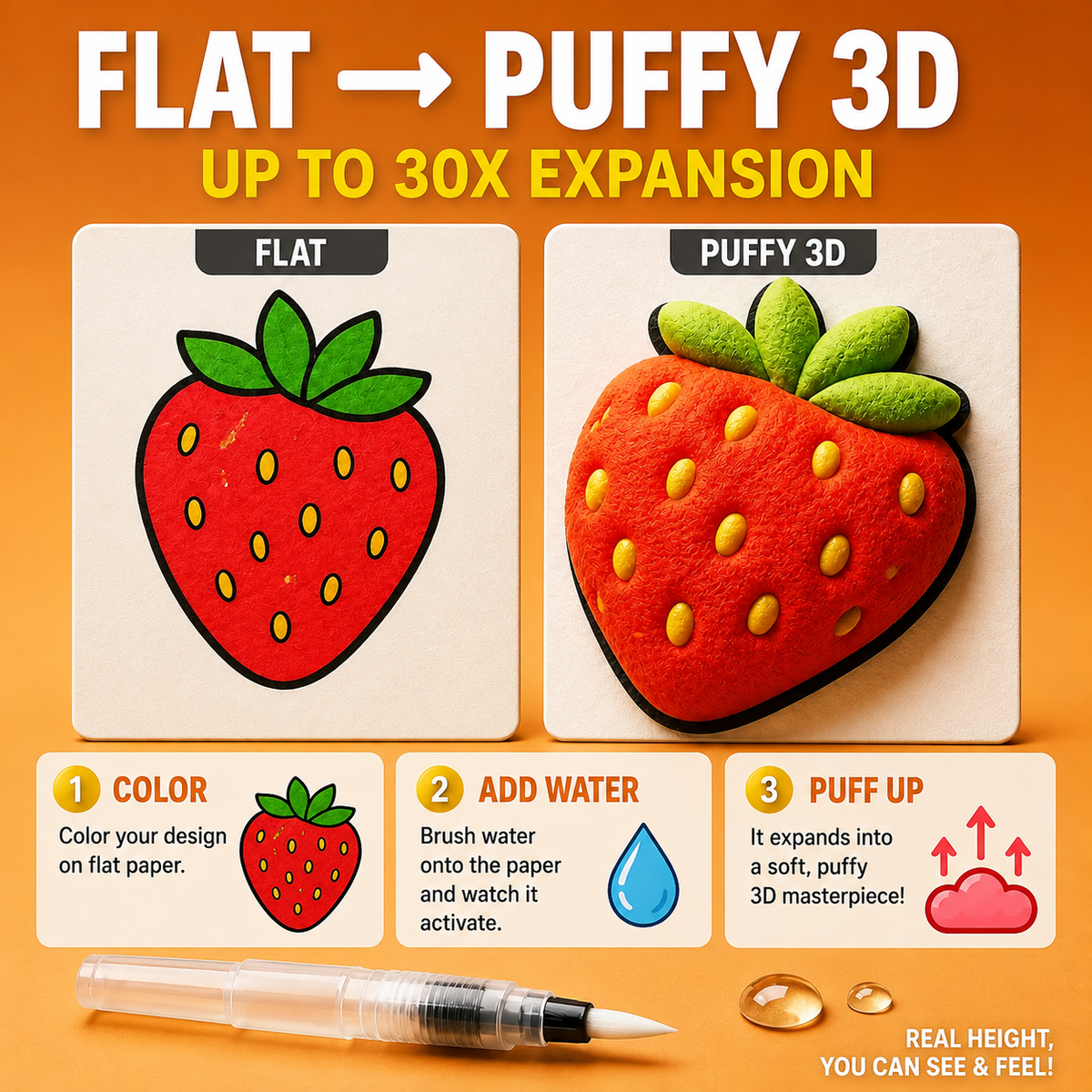VEAAEV® Magic ✨3D Puff-Effect Textured Paper ✈️