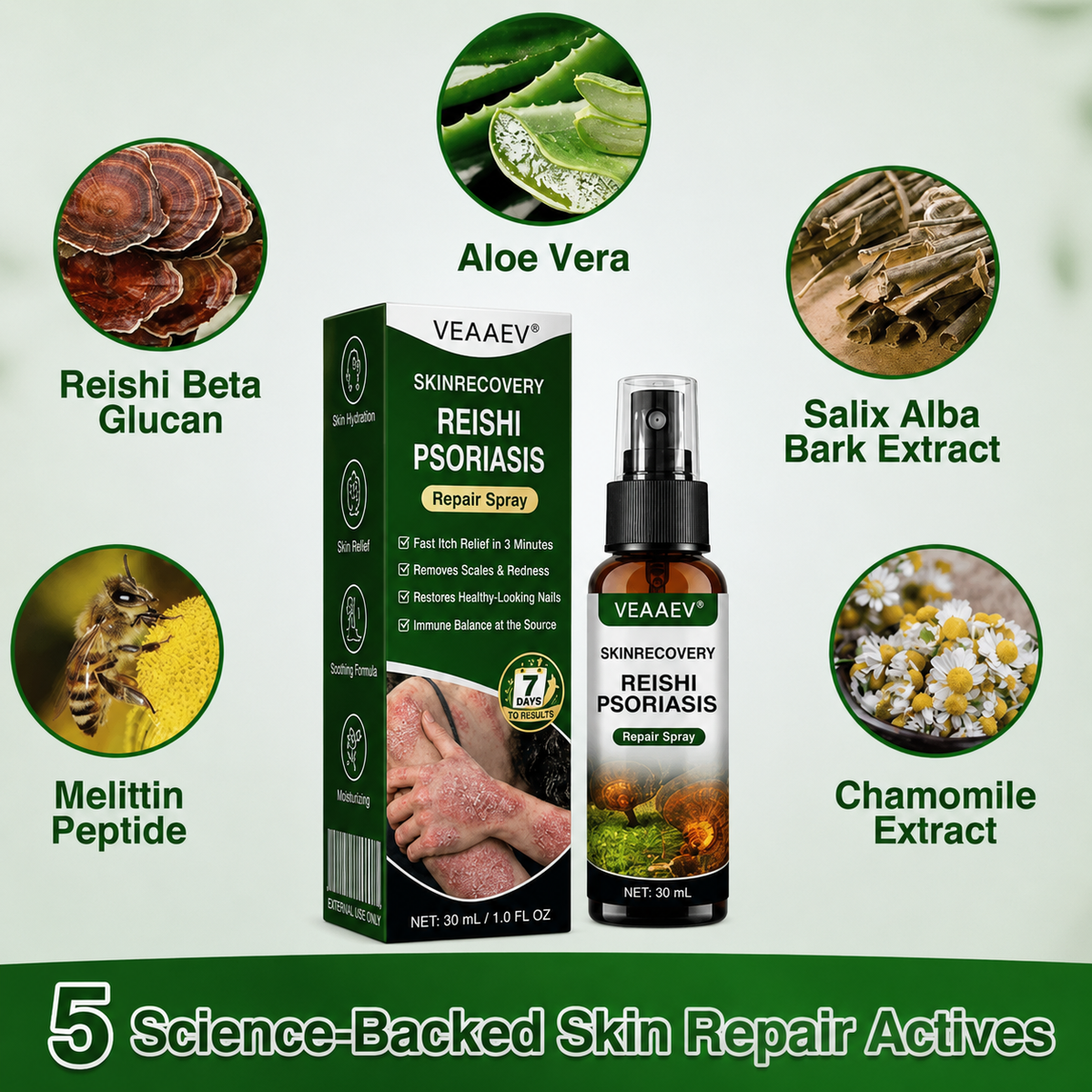 VEAAEV® SkinRecovery Reishi Botanical Skin Comfort Spray