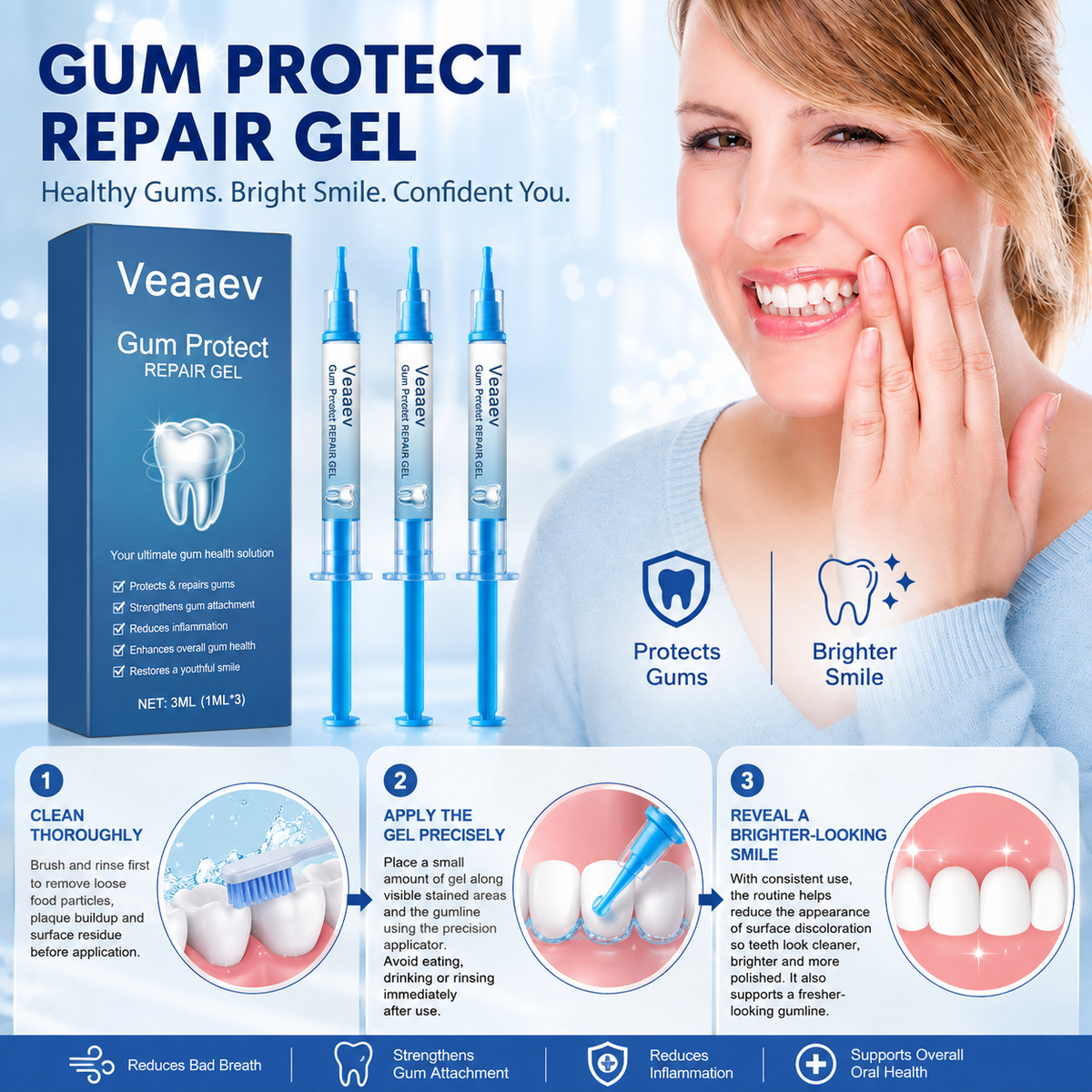 Veaaev®Teeth Repair Gel revitalizes gums